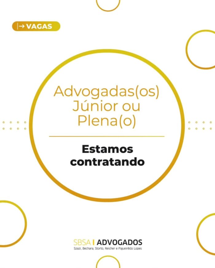 #paratodosverem Carrossel de imagens com fundo branco e círculos em amarelo. O círculo maior está centralizado e com as informações sobre as vagas disponíveis dispostas nele.